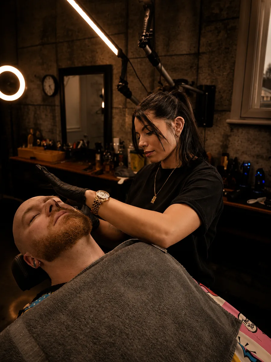 Barbier La Yuma au travail